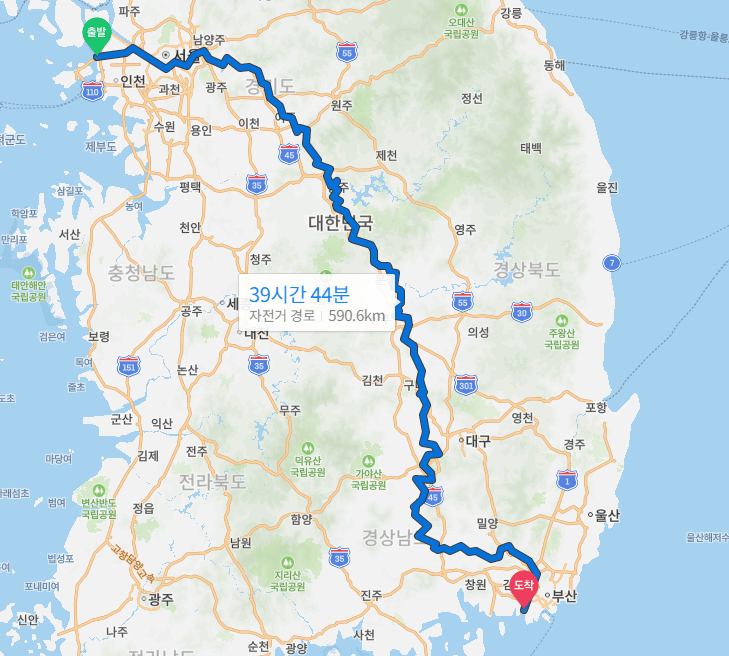 국토종주루트.png 5년 전 나 혼자 자전거 국토종주 여행기(인천~부산) 3편
