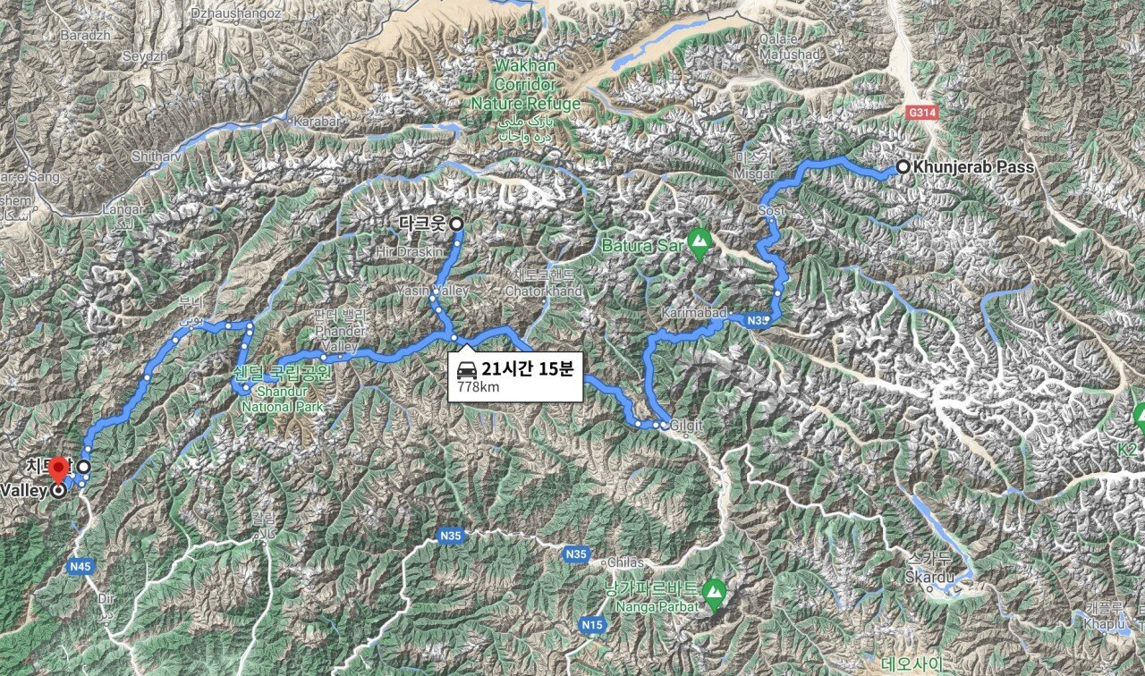 route.jpg 파키스탄 칼라쉬 계곡 여행기(1)