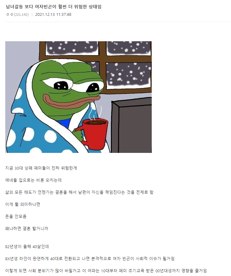 222.PNG 주갤... 여성빈곤 문제가 더 심각한 이유 분석글