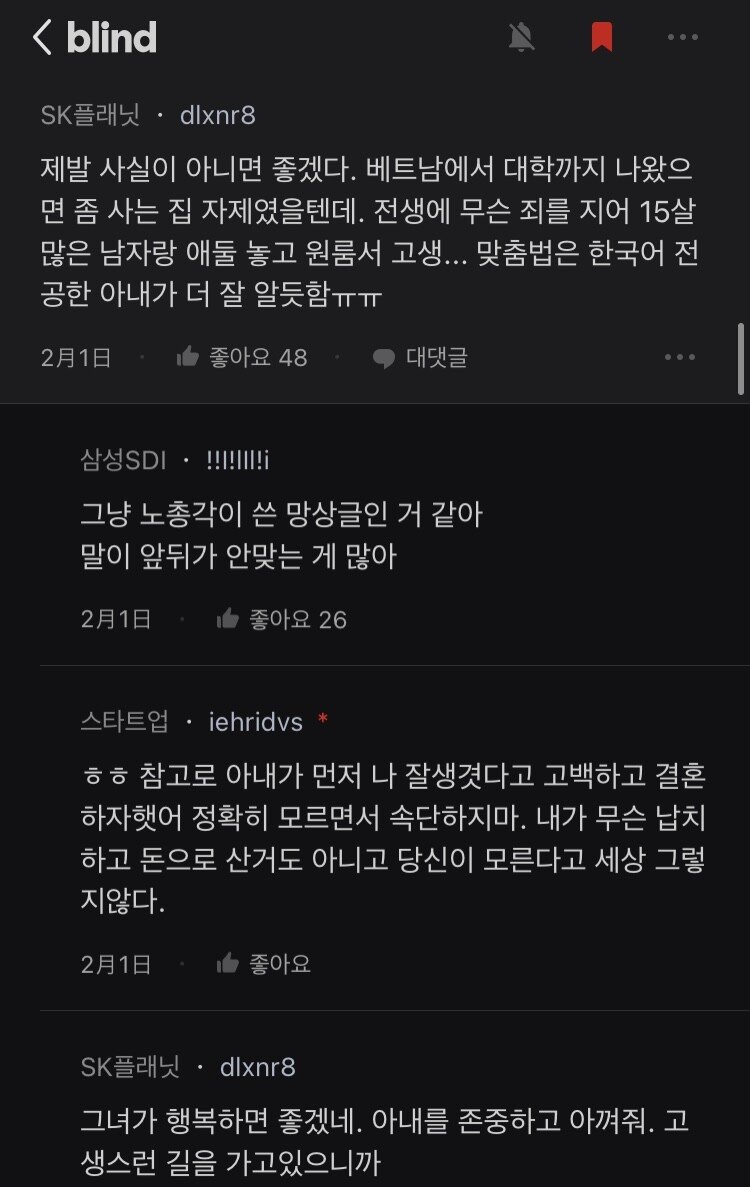 블라인드 국제결혼 후기에 개지랄난 한녀들.txt