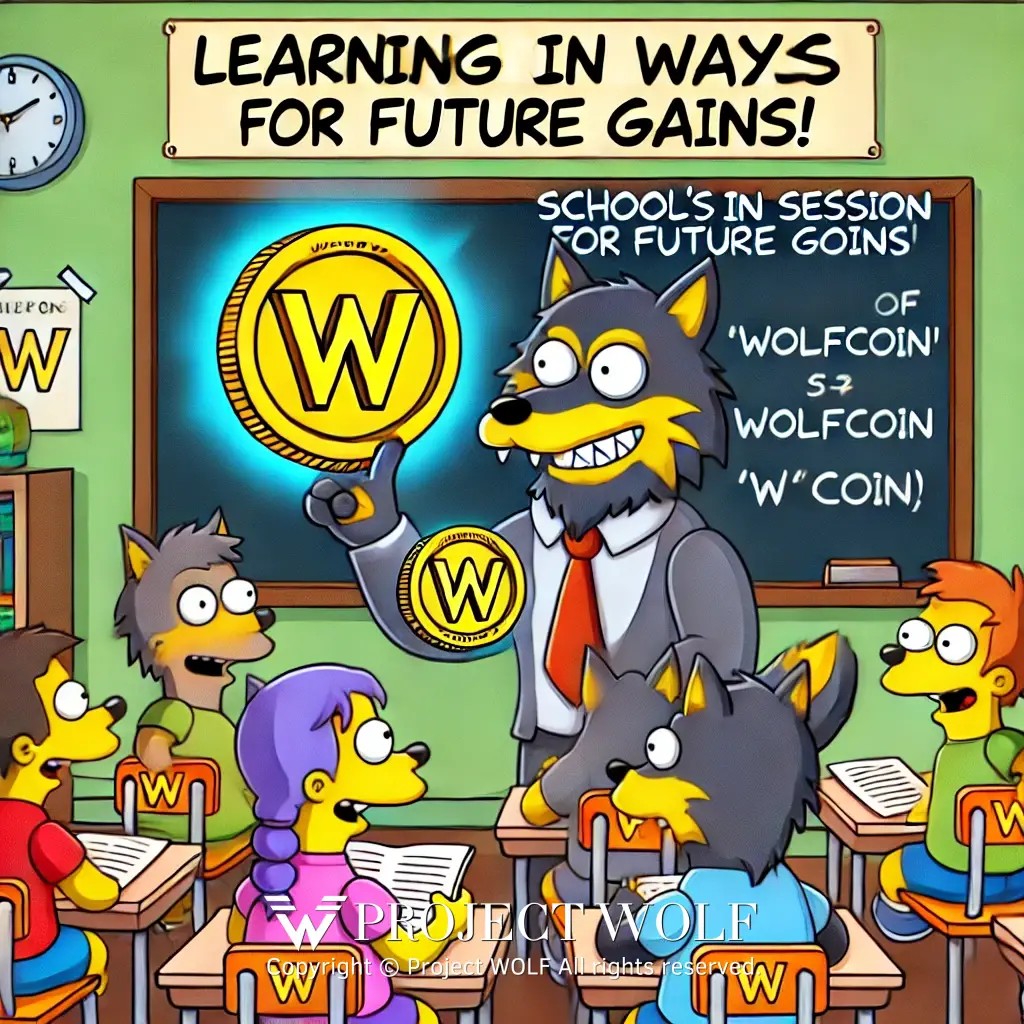 DALL·E 2024-10-13 23.52.46 - A humorous cartoon parody in the style of The Simpsons, featuring wolves sitting in a classroo.jpg