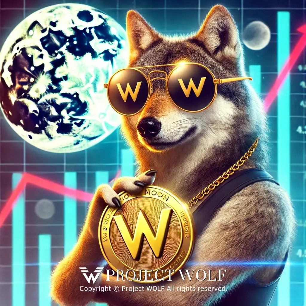 DALL·E 2024-10-14 23.59.48 - A cool wolf wearing sunglasses, holding a shiny gold coin with the letter ',W', writte.jpg