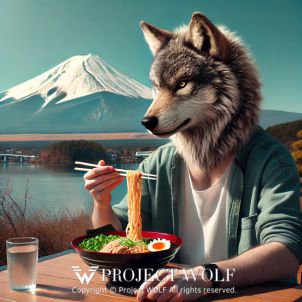 project WOLF/enjoys a warm bowl of ramen