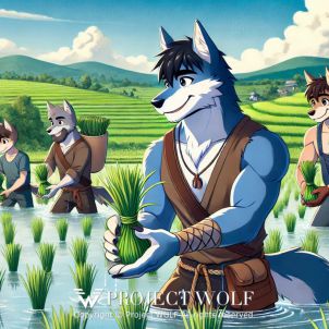 WOLFCOIN volunteer team: Rice planting