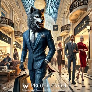 Project  Wolf / shopping in a luxury shopping arcad