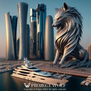 Project Wolf/ Wolf Statue Set Up in Qatar City