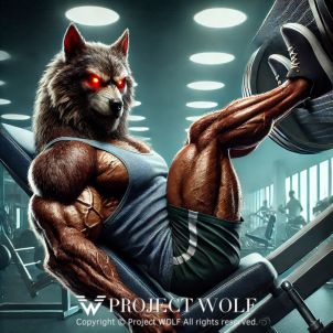 Project  Wolf / doing leg presses in the gym