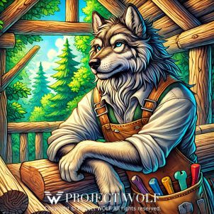 project WOLF/relaxing in a wooden workshop