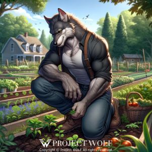 Wolf Planting Crops