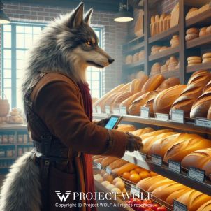 Project  wolf / Wolf picking bread