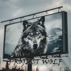 Wolf in the billboard, Project Wolf. WOLFCOIN