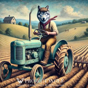 Project Wolf /  driving a tractor