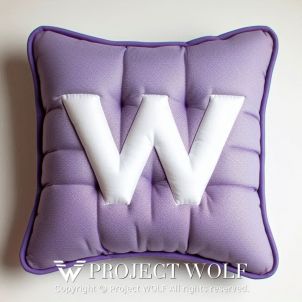 Project Wolf / Purple W Pading Cushion