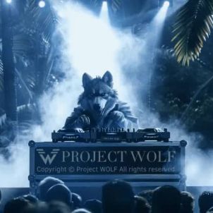 Enjoy a tropical beach night party with WOLFCOIN.