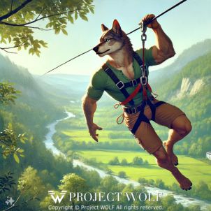 Project  Wolf /Hanging on a single rope.