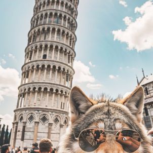 Project wolf / World traveler wolf - Tower of Pisa