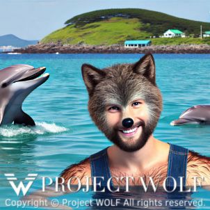 Project  Wolf / Swimming.with Dolphin