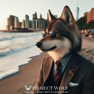 Project Wolf/ Wolf Looking At The Beach