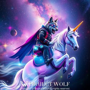 WOLFCOIN MEME Wolf and Unicorn