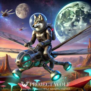 project WOLF / rides an insect-shaped spacecraft