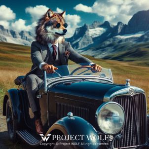 Project Wolf/ Wolf driving on the grass