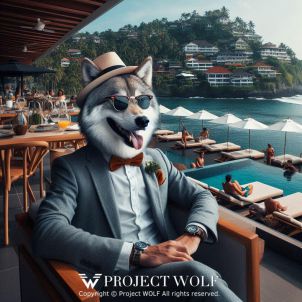 Project Wolf/Wolf Resting In Bali, Indonesia