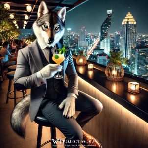 WOLFCOIN / Enjoying a cocktail in Bangkok