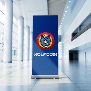 울프 실내홍보물 WOLFCOIN INDOOR SIGNAGE