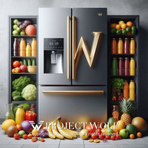 Project Wolf / W Gold And Grey Refrigerator