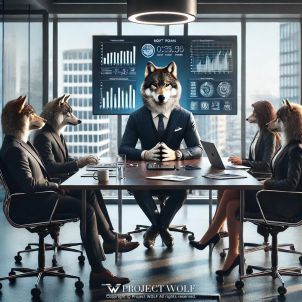 WOLFCOIN - Bussiness Wolf In a Meeting