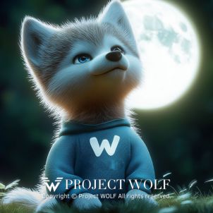 PROJECT WOLF!! Baby Wolf with the Moon!!