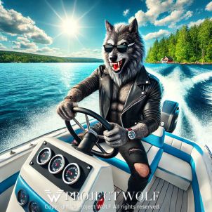 Project  Wolf /Wolf in a Motor Boat