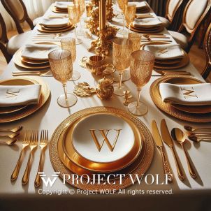 Project Wolf / W Gold Place Table setting