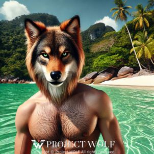 project WOLF/on a tropical beach.