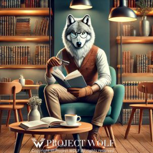 Project  wolf / reading a book