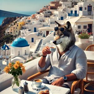 WOLFCOIN / Enjoying coffee in Greece