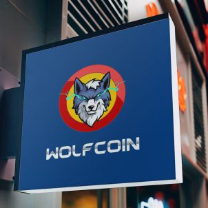 귀염둥이 레오의 울프코인 간판 WOLFCOIN SIGN