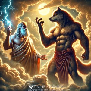 Wolf talking to Zeus