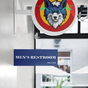 남자화장실을 찾을때는 울프코인 WOLFCOIN TO FIND THE MEN'S RESTROOM