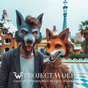 Project Wolf / Spain's Guell Park in Wolf and Fox