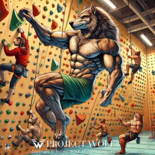 Project  Wolf / indoor rock climbing