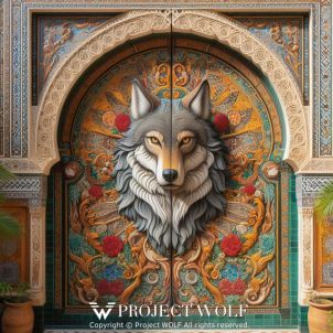 Project Wolf/ the gate to the Wulfbro mansion in Tunisia