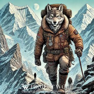 project WOLF/climbing a snow-covered mountain