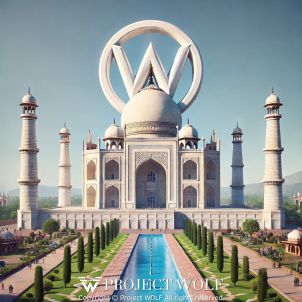 w at the Taj Mahal