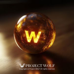 PROJECT WOLF!! Glowing Bead with "W"!!