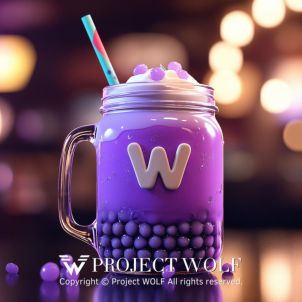 PROJECT WOLF!! "W" taro bubble milk tea!!