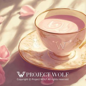 PROJECT WOLF!! Elegant "W" rose milk tea!!