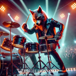 Project Wolf / plays the drums