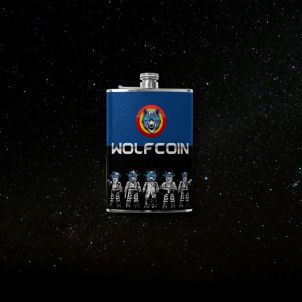 휴대용 울프코인 스테인리스 힙플라스크 PORTABLE WOLFCOIN STAINLESS STEEL HIP FLASK