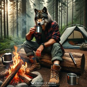 WOLFCOIN / A brave camper in the forest